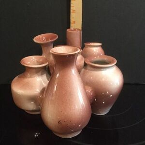 Vintage Cyprus ceramic glazed cluster bud vase Frog flower floral ring